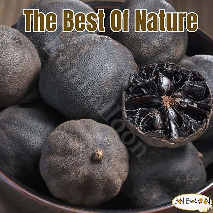 BonBalloon Pure &amp Organic Black Limes Lemon Limu Lime limon Whole Dried Dry Fresh Natural Herbal Herb Tea Seasoning Spice Spices Cooking Vegan Kosher Halal ( 17.64 oz / 500 gm ) ليمون مجفف اسود حل