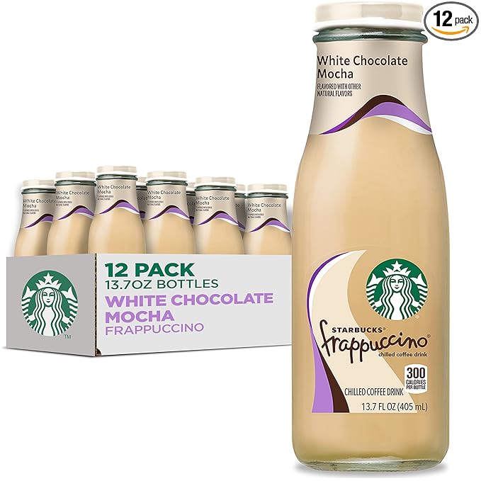 Starbucks Frappuccino Coffee Drink White Chocolate Mocha 13.7 fl oz Bottles (12 Pack)