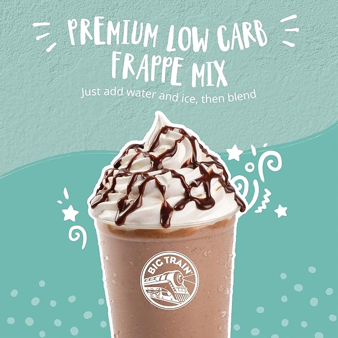 Big Train Low Carb Mocha Blended Ice Coffee Beverage Mix 1.85 Pound (Pack of 1)