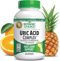 Botanic Choice Uric Acid Complex Supplement - Foot Joint Support-Help Soothe Discomfort with Celery Seed &amp Bromelain -Gluten Free Non-GMO 60 Caps