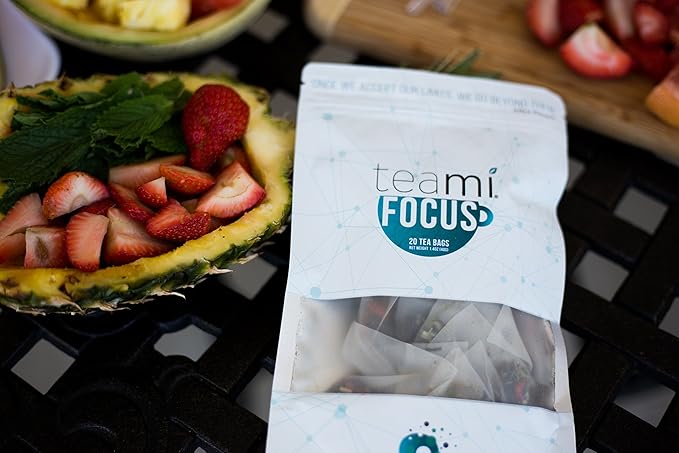 Teami Focus Tea - Herbal tea for mental clarity focus - Better focus blends for Alertness Concentration and Clarity