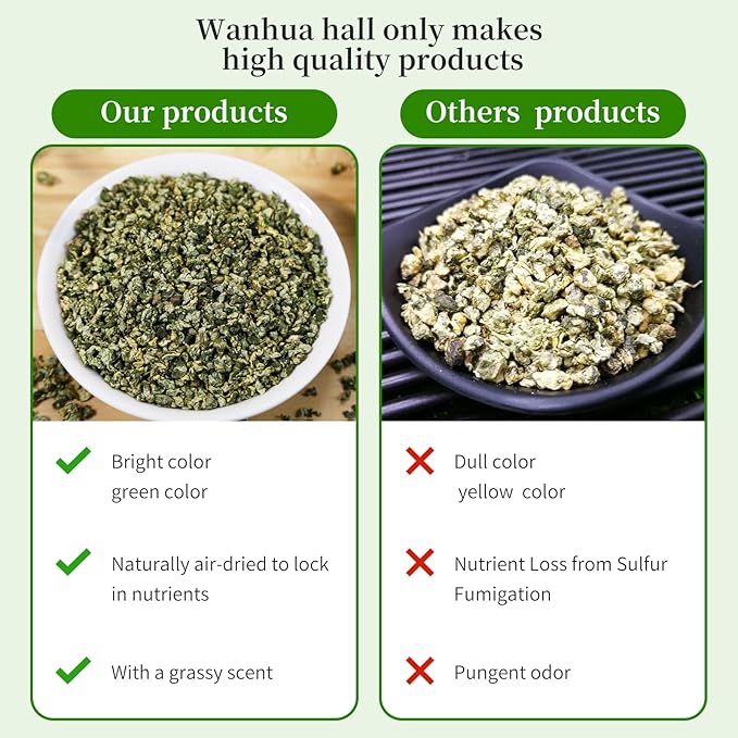 Wanhua Hall Lotus Leaf Tea Dried Lotus Tea Natural Lotus Leaves Loose Leaf Chinese Herbal Tea9.88oz/280g 荷叶 荷叶茶
