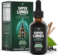 SuperBonsai Super Lungs Mullein Drops – Herbal Lung Support Tincture with Mullein Leaf Extract Elderberry Reishi Marshmallow Root – Supports Clear Breathing &amp Wellness – 2 oz