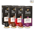 Peet's Coffee Dark and Medium Roast Espresso Capsules Variety Pack Compatible with Nespresso Original Machine 100% Arabica Coffee - Intensity 8-11 40 Count (4 Boxes of 10 Espresso Capsules)