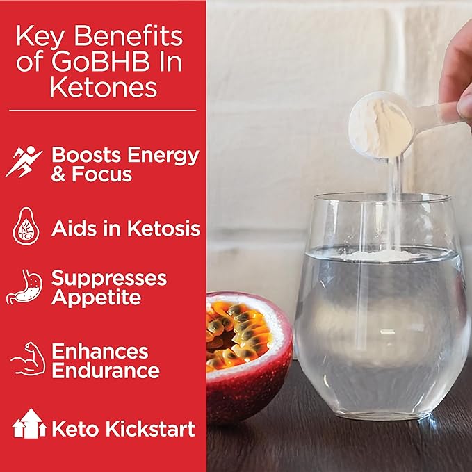 KETO SCIENCE Ketones Powder Exogenous Ketone Powder with goBHB Keto Electrolytes Powder Supports Metabolism Intermitten Fasting Focus and Workout Support Passion Fruit Flavor 15 Servings