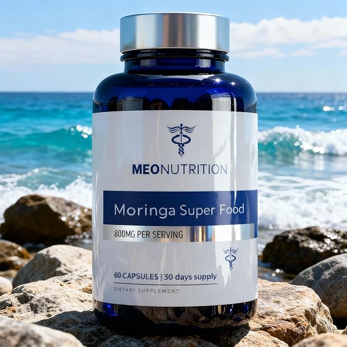 Moringa Capsules 800mg - Pure Horseradish Tree Leaf Superfood Supplement for Healthy Energy Sleep &amp Joint Support - Made in USA Vegan Non-GMO - 60 Veggie Capsules