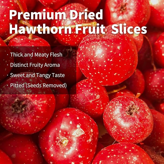 Wanhua Hall Dried Hawthorn Fruit Tea Premium Seedless Hawthorn Berries Hawthorn Slices Fruit Tea 山楂干 山楂 山楂片 7.06oz / 200g