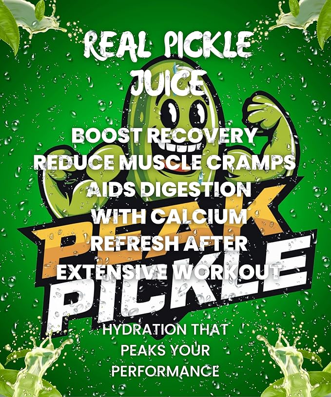Peak Pickle Dill Pickle Juice - 1 Gallon Sports Drink For Leg Cramps- Pickle Juice Gallon for Muscle Cramp Relief