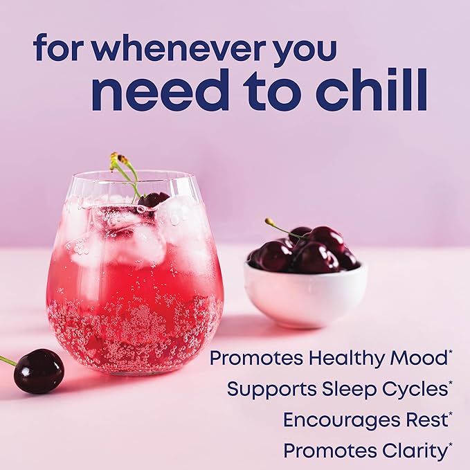 Her Own Sleepy Girl Magnesium Drink Mix Sleep Support Powder with Magnesium Melatonin and Tart Cherry Rest Supplement Mocktail Drink Mix Vegan Gluten Free Tart Cherry Flavor 60 Servings