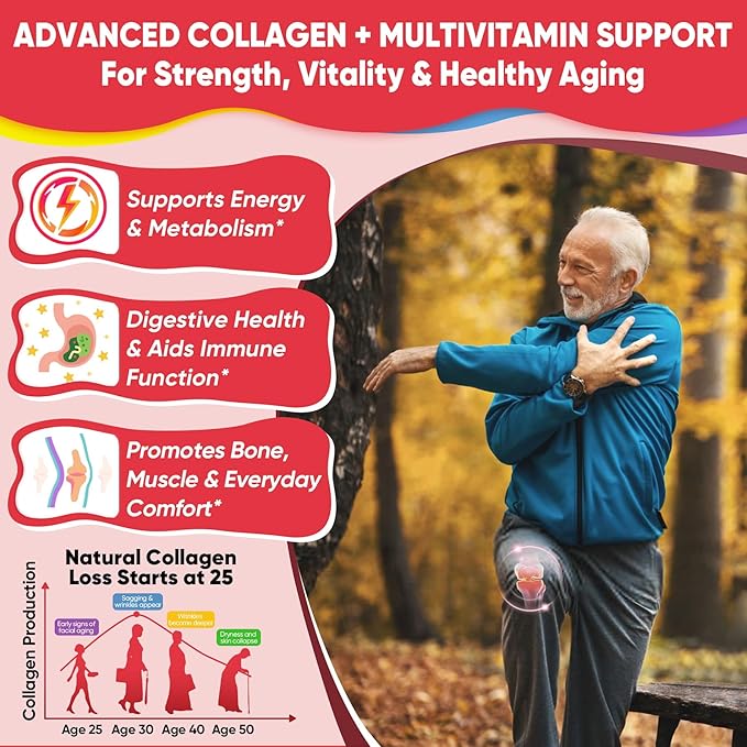 2Pack Sugar-Free Hydrolyzed Collagen Peptide Filled Gummies for Women &amp Men with 1500mg Protein Type IIIIIIVX 5000mcg Biotin Vitamin C A E D3 B6 B12 for Immune Digestion Skin Hair Nails Bon
