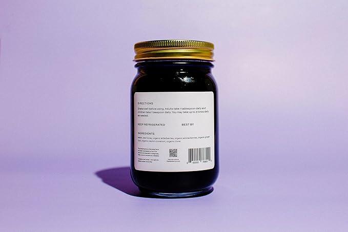 The Elderberry Co. Elderberry Syrup with Aronia Berries Natural Immune Support for Kids and Adults (16 oz.)