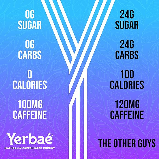 Yerbaé Energy Seltzer &amp Beverage Bundle - 16oz &amp 12oz Variety 24-Pack 0 Sugar 0 Calories 0 Carbs Energized by Yerba Mate &amp Plant-Based