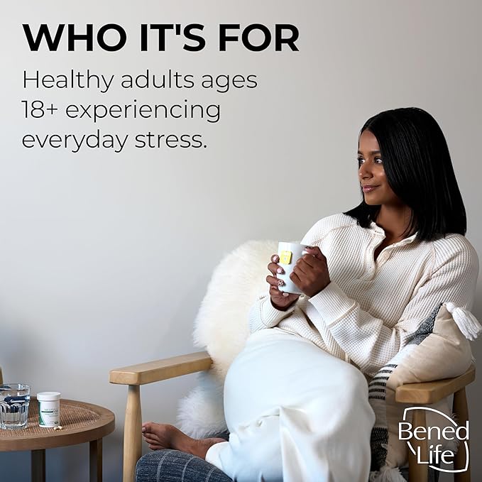 Bened Life Neuralli Mood with PS128 for Stress Relief &amp Recovery via The Gut-Brain Axis (90-Day Supply) Ages 18+ - 3 Bottles (180 Capsules)