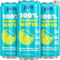 Jans 100% Coconut Water No Added Sugar 11.15oz (Pack of 12) Pure Coconut Refreshment Vegan Gluten-Free Hydration with Electrolytes