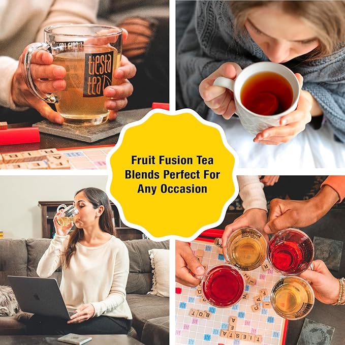 Tiesta Tea - Strawberry Kiwi Herbal Tea Loose Leaf Strawberry Hibiscus Kiwi Fruit Tea Premium Caffeine-Free Herbal Blend Make Hot or Iced &amp Up to 200 Cups 16 oz Resealable Bulk Pouch