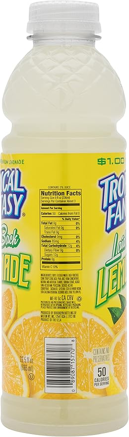 Tropical Fantasy Laid Back Lemonade 22.5 Ounce (Pack of 24)
