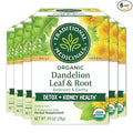 Traditional Medicinals Organic Dandelion Leaf &amp Root - Dandelion Root Tea Supports Normal Detox + Digestion - Kosher Non-GMO Caffeine-Free Compostable - 96 Tea Bags (6 Packs of 16)