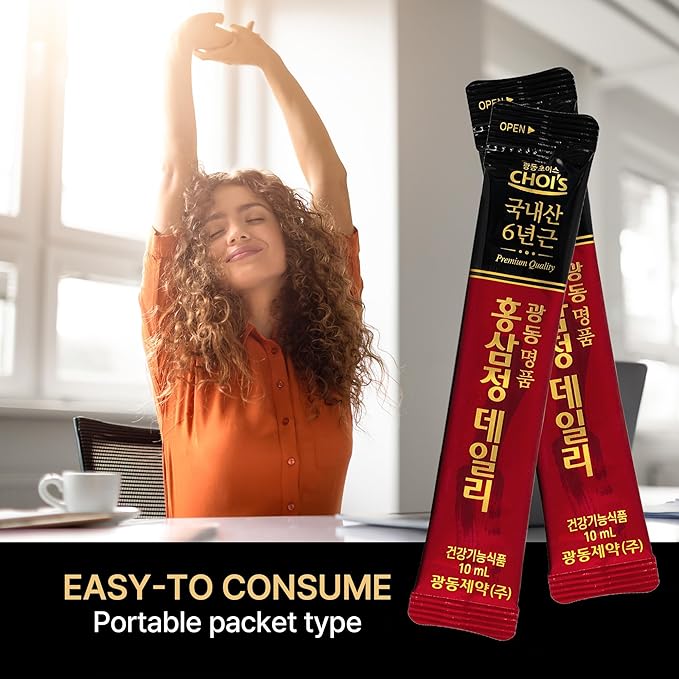 KWANGDONG Premium Korean Red Ginseng Extract - 6-Year Grown High Ginsenoside Concentration for Immune Support Fatigue Relief and Energy Boost - 30 Convenient Daily Packs