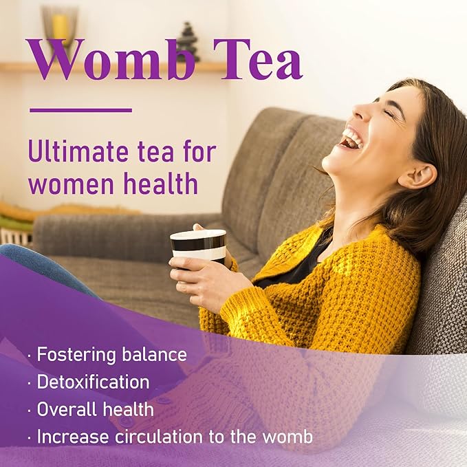 Aromlife Womb Detox Fertility Tea for Uterus Detox &amp Cleanse Packs Of 5 Organic Womb Fibroid Tea Helps PCOS and Hormone Balance with Natural Ingredients to Get Pregnant Fast &amp Uterus Warm