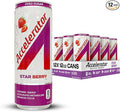 Accelerator Energy Drink Star Berry 12oz can (12 pack) Zero Sugar Sustained Energy from 100% Natural Caffeine (200mg from Green Coffee Bean &amp Green Tea extract)