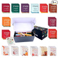 Premium Stash Bigelow Tea Sampler Set - 16 Assorted Tea Flavors with Herbal &amp Black Tea Bags 10 Honey Sticks eBook - 48 Pc Tea Sampler Gift Set Box for Adults Men Women Colleagues