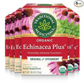 Traditional Medicinals Organic Echinacea Plus - Promotes Immune Support - Kosher Non-GMO Caffeine-Free Compostable - 96 Tea Bags (6 Packs of 16)