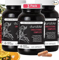 Durable Cholesterol Complete – Organic Red Yeast Rice 1600 mg + Bergamonte® Citrus Bergamot 1000 mg + Ubiqsome® CoQ10 + Olive Leaf + Vitamin C – Doctor Formulated Made in USA (360 Capsules)