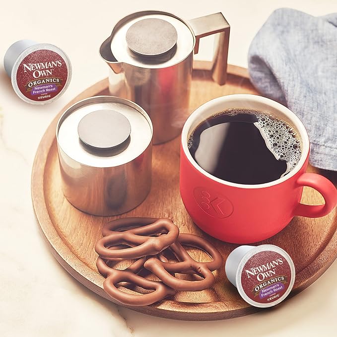 Newman's Own Organics French Roast Single-Serve Keurig K-Cup Pods Dark Roast Coffee 96 Count