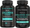 Vital Vitamins Multi-Collagen 150 ct + Hyaluronic Acid Hydration Complex 60 ct