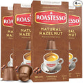Roastesso Aluminum Espresso Capsules Natural Hazelnut Flavored Coffee Compatible with Nespresso Original Machines Medium Roast Intensity 7 Recyclable Coffee Pods Packed in USA (40 Count)