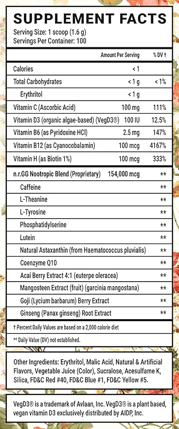Gamer Supps GG® Energy - Grandma's Ashes by Goons (100 Servings) - Keto Friendly Gaming Energy and Nootropic Blend Sugar Free + Organic Caffeine + Vitamins Powder Drink (Pack of 2)