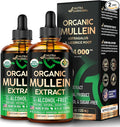 Mullein Drops for Lungs - USDA Organic Liquid - Mullein Leaf Extract Supplement - Made in USA - Lung &amp Bronchial Cleanse for Smokers - Respiratory Health Support - As Tincture Tea Pills - Pack o