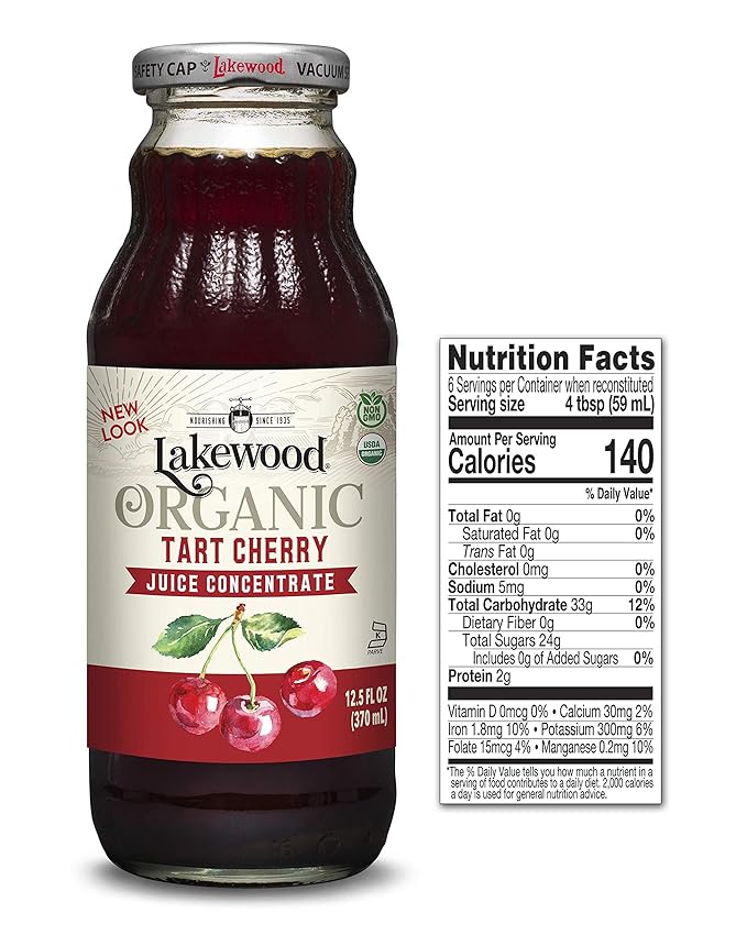 Lakewood Organic Tart Cherry Concentrate Juice 12.5 Ounce
