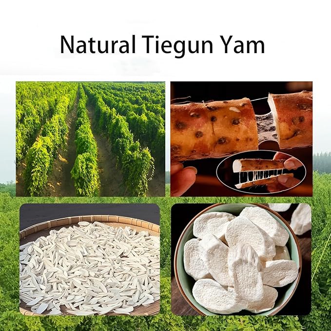 Dried Yam Slices 铁棍山药片17.63oz/500g-Pure Natural Chinese Herbal Medicine Tiegun Yam- for teas porridges soups Ingredients (Chinese Yam)