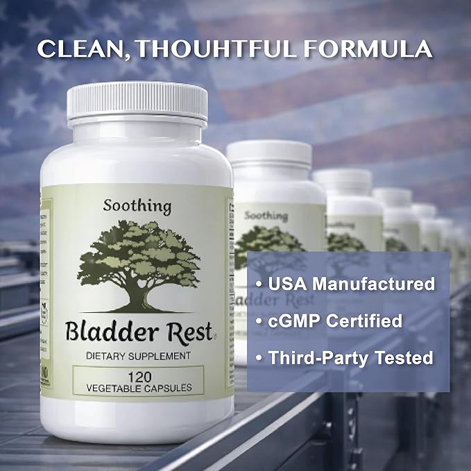 Bladder Health &amp Pelvic Discomfort* - Natural Lining Support* -120 Capsules - Made in The USA