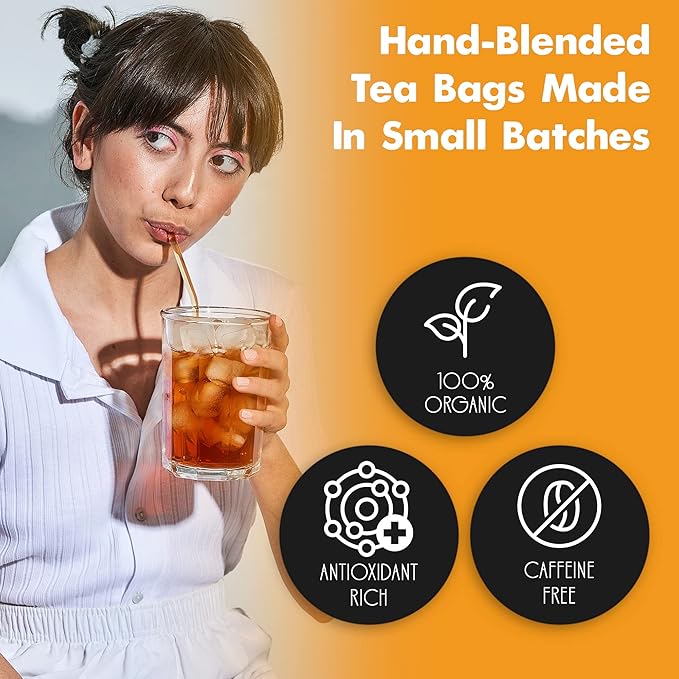 Big Heart Tea Co. Spicy Tea Bags Gift Set - Certified Organic Ayurvedic Herbal Tea - Small Batch Ground Herbs Spices in Zero Plastic Sachets - Healthy Tea Variety Box - 3 Flavors 30 Pack