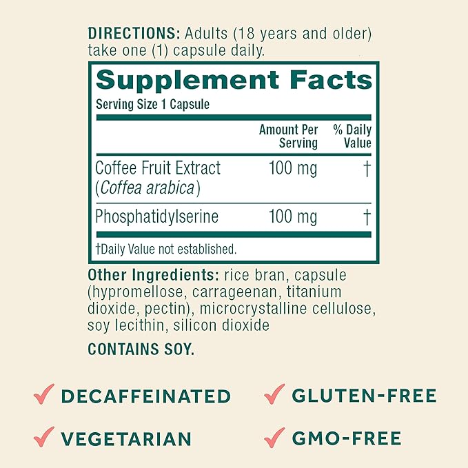 NEURIVA Original Brain Supplement for Memory Focus &amp Concentration + Learning &amp Accuracy with Clinically Tested Nootropics Phosphatidylserine and Neurofactor Caffeine Free 30ct Capsules