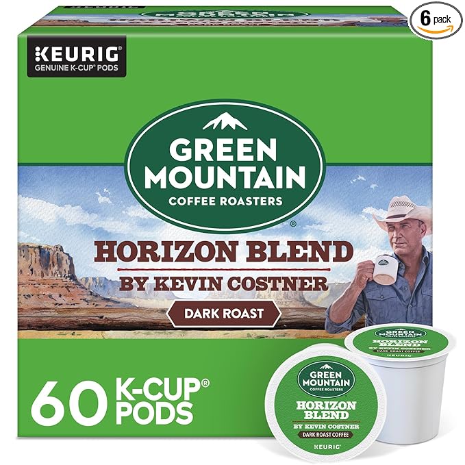Green Mountain Coffee Roasters Horizon Blend Coffee by Kevin Costner Keurig Single Serve K-Cup Pods 60-Count (6 x 10 Count Boxes)
