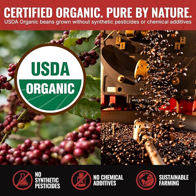 Aldo’s Coffee Co. Organic Water Process Decaf Coffee Dark Roast 100% Arabica from East Timor 16 oz (Medium Coarse Grind)