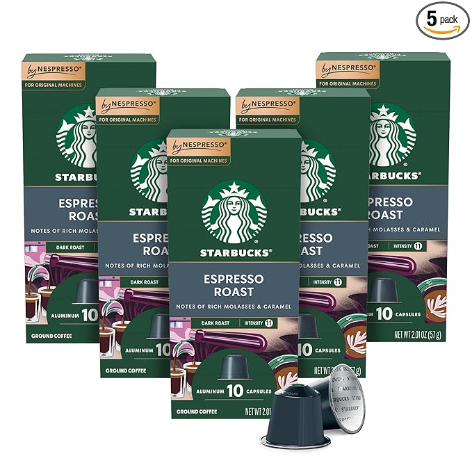 Starbucks by Nespresso Original Line Dark Roast Espresso 50-count Espresso Pods