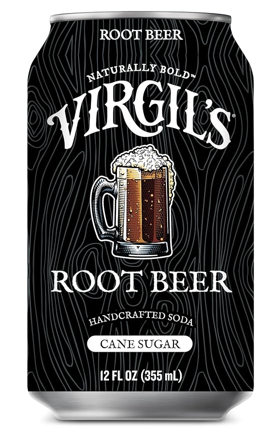 Virgil's Handcrafted Root Beer - Rich Bold Flavor - 12oz Cans 24 Pack