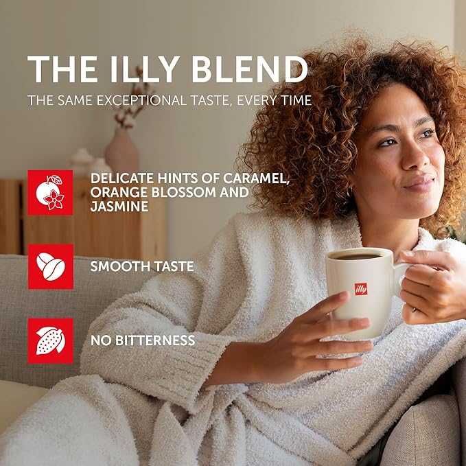 illy Whole Bean Coffee Classico Medium Decaffeinated and Intenso Bold Roasts 100% Arabica Premium Italian Coffee Ideal for Espresso Drip Moka and French Press Brewing 8.8oz 12 Variety Pack