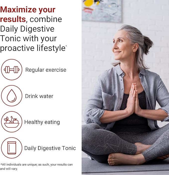 ACTIVATEDYOU Daily Digestive Tonic Kombucha - Support Healthy Digestion &amp Youthful Long-Lasting Energy- Prebiotic Fiber Probiotics Postbiotics Vitamin C Berry Lemonade Flavor (30 Servings)