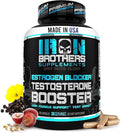 Iron Brothers Men’s Testosterone Support Supplement – I3C (Indole-3-Carbinol) Tribulus Terrestris &amp Grape Seed Extract – Metabolic &amp Performance Support Formula – 60 Vegan Capsules – 30 Day S