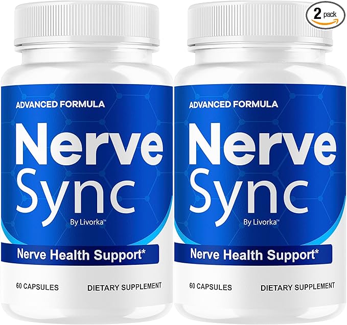 (2 Pack) Nerve Sync Capsules - Official NerveSync Advanced Nerve Health Supplement Pills - Maximum Strenght Natural Nerve Sync for Wellness &amp Health Support Pills Reviews 120 Capsules for 2 Mont