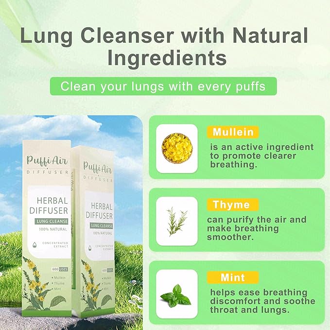 Herbal Diffuser Trio Detox Sleep and Energy Diffuser with Extract of Mullein Melatonin and and Chamomile 100% Natural Swap Wellness Commute Trio 600 Uses Each