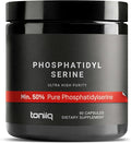 Toniiq Phosphatidylserine - 400mg Formula - World’s First 50% Purity - Highest Purity in The US - Soy Free Phosphatidylserine Supplement - 90 Veggie Capsules