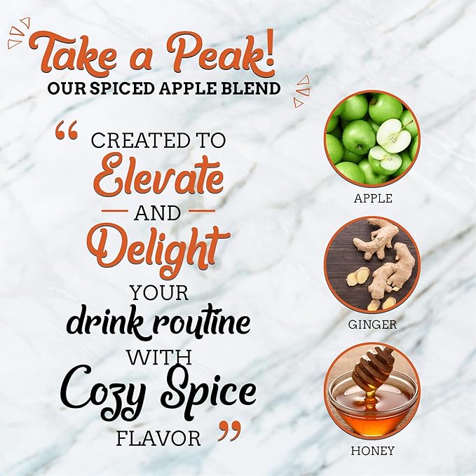 Fire Brew Premium Shrub – Spiced Apple Shrub | 16 Concentrated Servings of Organic Ingredients for Cozy Sweet Tart Flavor with Apple Cinnamon Ginger Cardamom Clove and Honey – 8oz