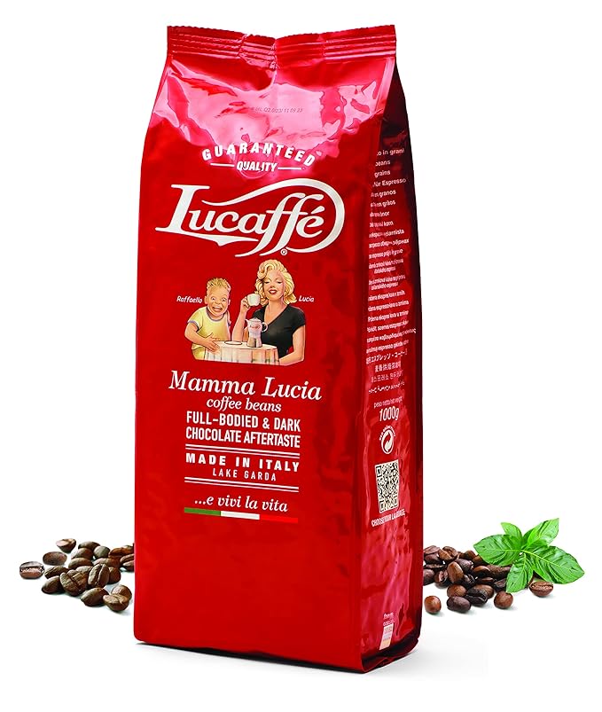 Lucaffe Mamma Lucia Italian Espresso Coffee 1kg bag Medium to dark Roast (2.2 Lbs)