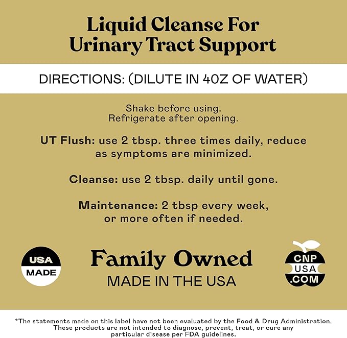 Complete Natural Products Urinary Tract Complete 16oz - Liquid Supplement for Urinary Tract Health with Organic Cranberry D-Mannose Beet Root Fennel Seed and Turmeric